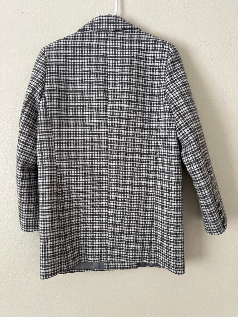 Like New! SINGLE Double-Breasted Blazer Cotton Blend Blk/Wht Size S - Picture 5 of 11
